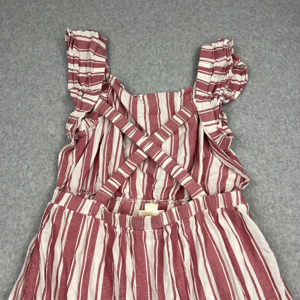 Anthropologie Maeve Striped Maxi Dress‎ Women's XL Tiered Open Back Lined Boho - Picture 10 of 12